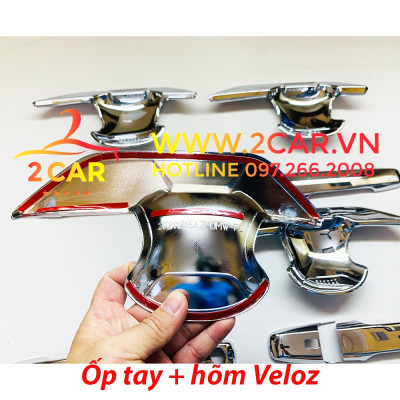 Ốp Tay nắm, Hõm Cửa Xe TOYOTA VELOZ 2022 2023 Mạ Crom cao cấp