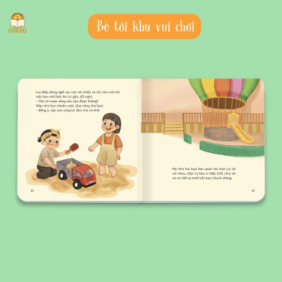 Bé Học Ứng Xử - LionBooks - Bộ 4 cuốn bồi cứng - Định hướng hành vi ngay từ giai đoạn đầu đời cho bé 