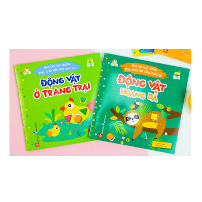 Combo 6 tập Hình Dán Ngộ Nghĩnh - Phát Triển Khả Năng Quan Sát  (  tặng poster An toàn cho con yêu )