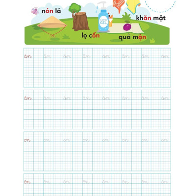 Vở luyện viết hạ cỡ chữ - chữ ô li nhỏ. Quyển 3: Vần