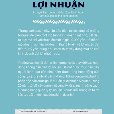 Tối đa hoá lợi nhuận - Bí quyết kinh doanh để đạt tỷ suất lợi nhuận 29% của tập đoàn Kitanotatsujin