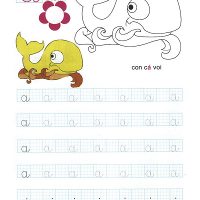 Chuẩn Bị Cho Bé Vào Lớp 1: Tô Chữ Cái Và Tô Màu (Quyển 1)