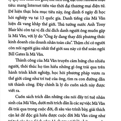 Đạo Xử Thế Của Mã Vân Jack Ma (Tái Bản)