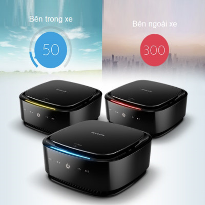 Máy Khử Mùi Lọc Không khí Ô Tô Cao Cấp Thương Hiệu Philips GP7101 - Công suất: 3.5W - Hàng Nhập Khẩu