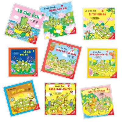 Full bộ Ehon Nhật Bản: 10 Chú Ếch (Bộ 18Q - Ehon Kỹ Năng Sống / Phát  Triển Tâm Hồn, Trí Tuệ & Tư Duy  / cho bé 3-8 tuổi + Poster An Toàn Cho Con Yêu)