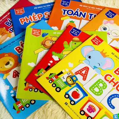 Sách- Combo 8 cuốn sách Tự Xoá Thông Minh cho bé (Tặng kèm bút)