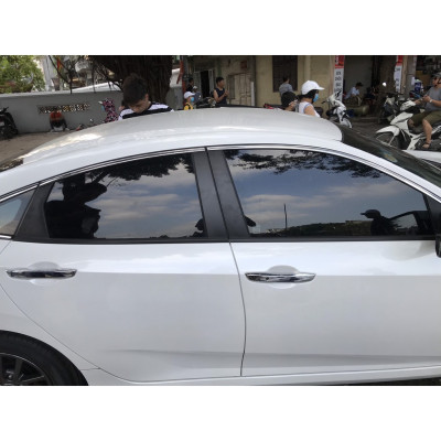 Nẹp viền chân kính, cong kính xe Honda Civic đời 2016 - 2021 Mẫu inox 304 cao cấp