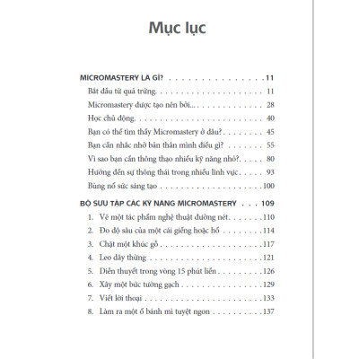 Micromastery - Thành Thạo Kỹ Năng Nhỏ, Vươn Đến Thành Công Lớn
