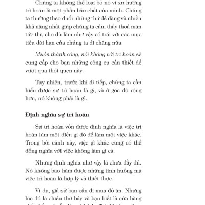 Muốn Thành Công Nói Không Với Trì Hoãn – 21 Nguyên Tắc Vàng Đập Tan Sự Trì Hoãn
