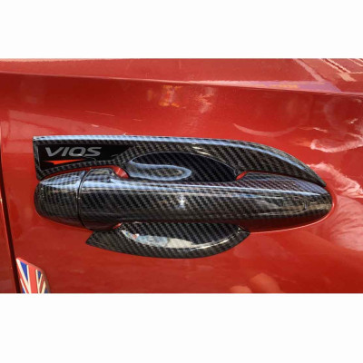 Bộ 4 Ốp Tay Nắm Cửa Dành Cho Xe Ô Tô Vios 2019 2020 Vân Cacbon