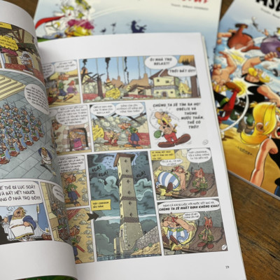 [COMBO 3 CUỐN – In màu toàn bộ] ASTERIX (Asterix và người Normand; Asterix ở chỗ người Breton và Cuộc đấu của những thủ lĩnh) – René Gossiny và Albert Uderzo – NXB Kim Đồng (Bìa mềm)