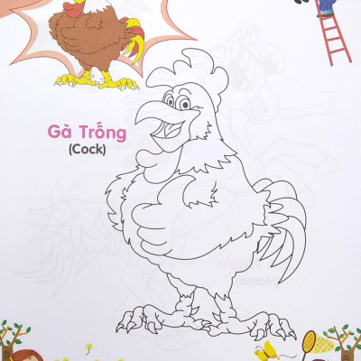 Bé Tập Tô Màu Và Học Tiếng Anh Theo Chủ Đề - Động Vật Nuôi