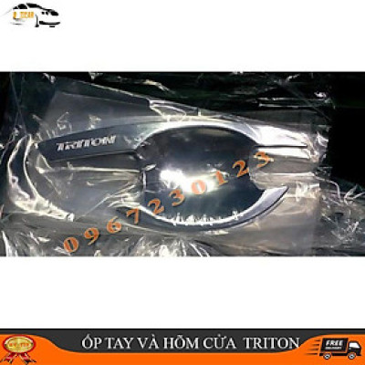 Ốp tay va hõm cửa theo xe triton 8 chi tiết new