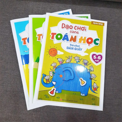 Sách - Dạo Chơi Cùng Toán Học - Trò Chơi Dán Giấy (5-6 tuổi)