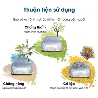 Bạt che phủ xe ô tô 5 chỗ Mazda 6, Bạt trùm xe hơi 5 chỗ cao cấp chất liệu vải PEVA chống nắng mưa không thấm nước