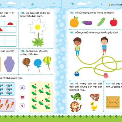 Combo 3 cuốn RÈN LUYỆN NÃO TRÁI, NÃO PHẢI - Sân Chơi Trí Tuệ: Trò Chơi Tư Duy - Dành cho trẻ 3-6 tuổi