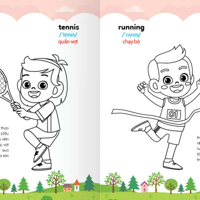 Sách - Colouring 365 ngày Tô màu - KHÁM PHÁ THẾ GIỚI PHÁT TRIỂN TRÍ TUỆ - Gia đình, Nghề nghiệp, Thể thao. (Cuốn 5)