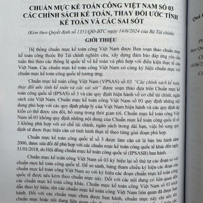 Sách Hệ Thống Chuẩn Mực Kế Toán Công Việt Nam – VPSAS (V2526T)