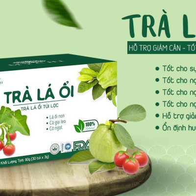 Giá Sỉ 10 Hộp Trà Lá Ổi Mychi Giam Cân Tan Mỡ Ngừa mỡ máu tiểu đường