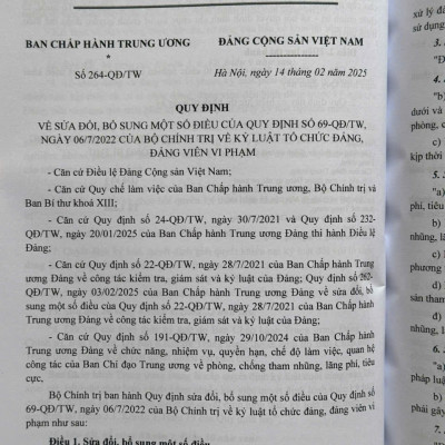Sách Hướng dẫn thực hiện Công Tác Kiểm Tra, Giám Sát và Kỷ Luật Của Đảng đối với Các Tổ Chức Đảng và Đảng Viên (V2566T)