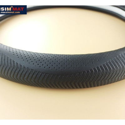 Bọc vô lăng cao cấp Macsim mã L17T -size 39 inch  chất liệu da thật - Khâu tay 100% phù hợp các loại xe bán tải cỡ lớn, xe SUV