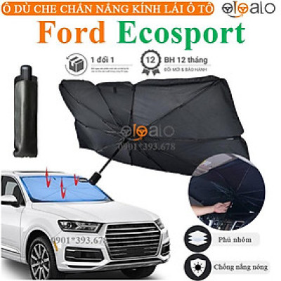 Ô dù che chắn nắng kính lái ô tô Ford Ecosport vải dù tráng nhôm cao cấp ODCKL