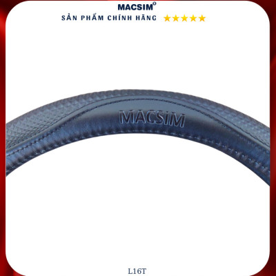 Bọc vô lăng cao cấp Macsim mã L16T-2 chất liệu da thật lõi cao su non - Khâu tay 100% phù hợp các loại xe
