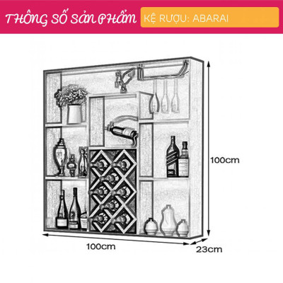 Tủ đựng rượu gia đình thiết kế thông minh SMLIFE Abarais