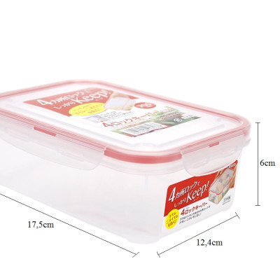 Combo 4 hộp nhựa trong đựng thực phẩm Inomata - Hàng nội địa Nhật Bản
