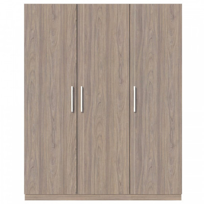 Tủ quần áo gỗ MDF Tundo 3 cánh màu óc chó 140 x 55 x 200cm