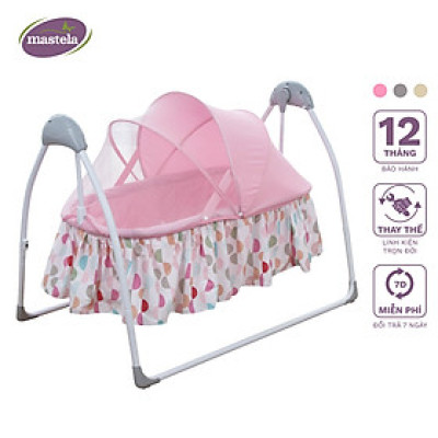 Nôi điện cho bé điều khiển từ xa kết hợp nhạc trắng ru ngủ Mastela SG239 - Nôi cho bé sơ sinh đu đưa tự động
