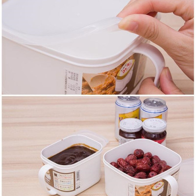 Hộp bảo quản thực phẩm nắm mềm, có tay cầm 1400ml - Nội địa Nhật