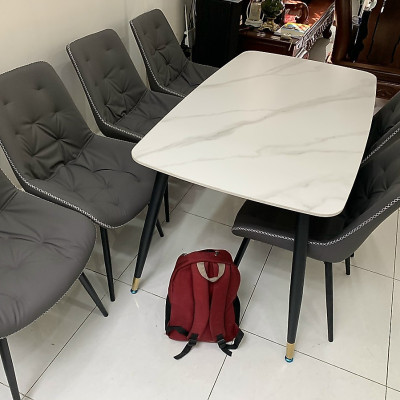 Bộ bàn ghế phòng ăn Tundo 6 ghế bàn mặt đá
