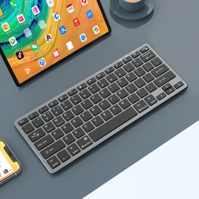 Bàn phím không dây mini W159 - pin sạc - đa kết nối bluetooth 5.0 + 3.0 + Usb wireless 2.4G hàng nhập khẩu