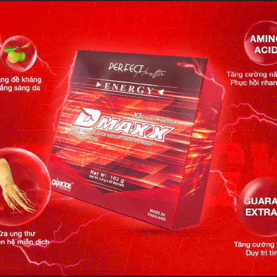 DMAXX thức uống bổ sung vitamin năng lượng không đường DAMODE 70 gói màu đỏ mỗi gói 2,2gr