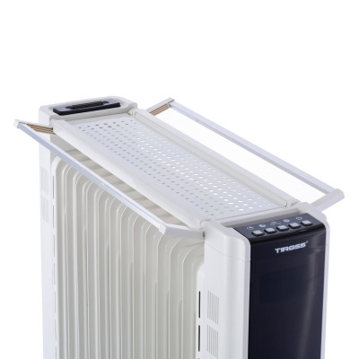 Máy sưởi dầu Tiross TS9213 13 thanh, màn hình LED, hẹn giờ, điều khiển, giá phơi - Hàng chính hãng 