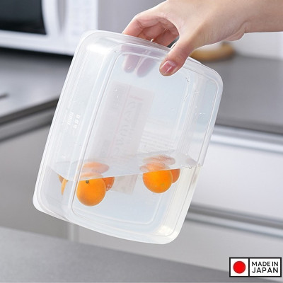 Hộp nhựa Nakaya 3L bảo quản thức ăn trong tủ lạnh, có nắp mềm - Hàng nội địa Nhật Bản