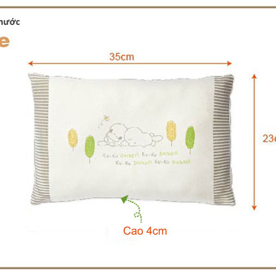 gối lõm chống méo đầu cho bé chất liệu hữu cơ organic KU.KU Duckbill ku2052 KU2053