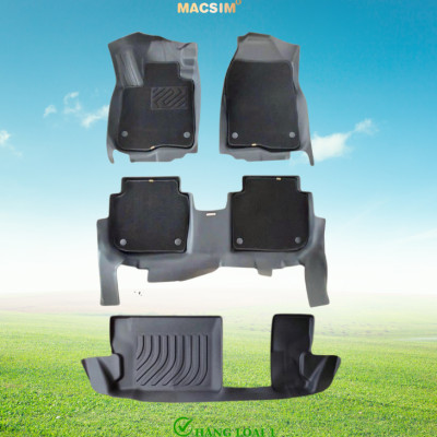 Thảm lót sàn xe ô tô 2 lớp Honda CRV 2023+ (3 hàng ghế sd3) Nhãn hiệu Macsim chất liệu nhựa TPE cao cấp màu đen