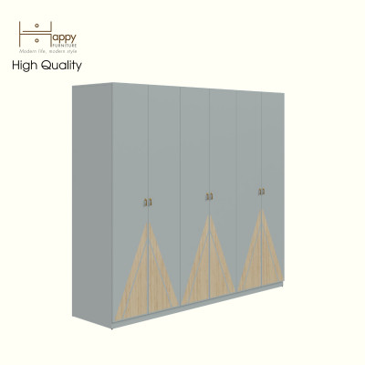 [Happy Home Furniture] CHARIS , Tủ quần áo 6 cửa mở, 220cm x 59cm x 200cm ( DxRxC), TCM_122