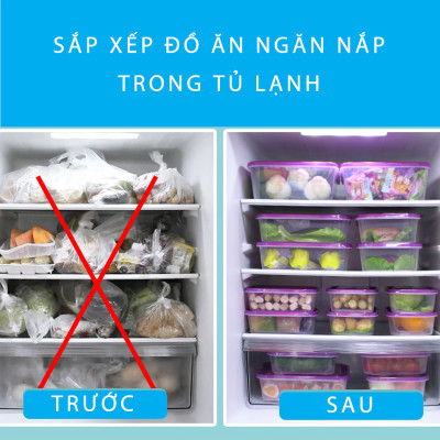 Bộ 5 hộp thủy tinh chịu nhiệt đựng cơm trữ thức ăn  COBA