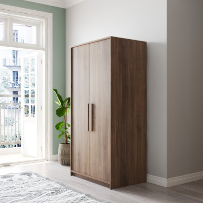 HAPPY FURNITURE , Tủ quần áo 2 cửa mở - RUBEL, TCM_226, 90cm x 59cm x 180cm DxRxC