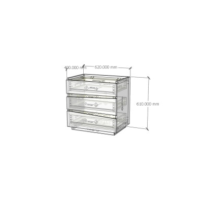 [Happy Home Furniture] VIGGO, Táp đầu giường 3 ngăn kéo, 62cm x 40cm x 61cm ( DxRxC), THK_158