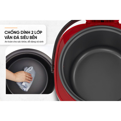 Nồi cơm điện Sunhouse SHD8611R 1.8 Lít- Hàng chính hãng