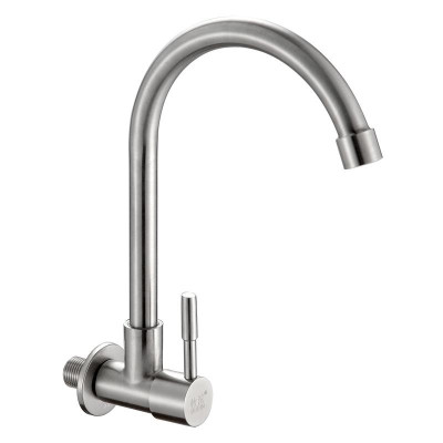 Vòi nước rửa chén bát xoay 360 độ, vòi nước inox 304 gắn tường 1 đường nước lạnh (bảo hành 12 tháng)