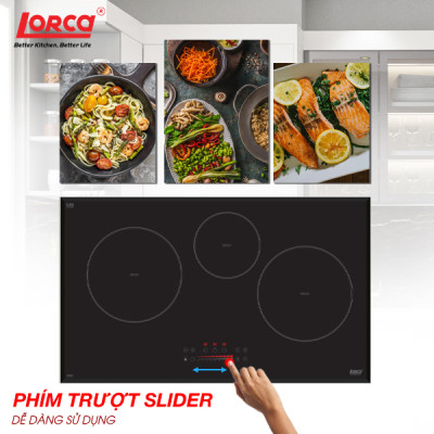 Bếp Từ Ba LORCA LCI 309 PLUS - Hàng Chính Hãng Nhập Khẩu Malaysia, Công Suất Lớn, Tiết Kiệm Điện