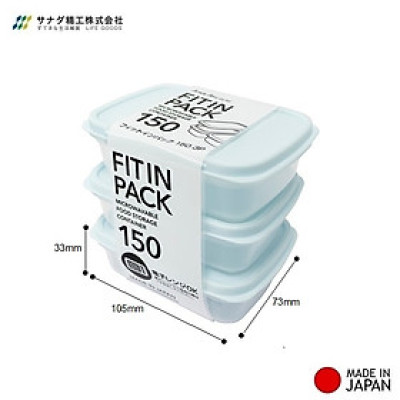 Hộp trữ đông, bảo quản thực phẩm Freezermate Fit in Pack nhựa nguyên sinh an toàn hàng nội địa Nhật Bản