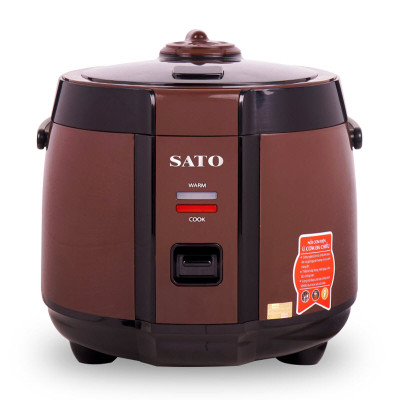 Nồi Cơm Điện SATO 18F045 1.8L - Nồi cơm quai xách chắc chắn, chống tràn tốt, nút điều khiển đơn giản, tiện dụng - Miễn phí vận chuyển toàn quốc - Hàng chính hãng
