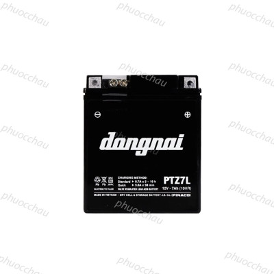 Ắc Quy Đồng Nai PTZ7L 12V-7Ah cho xe máy SH Ý, Vespa, Piaggio, Lead cũ
