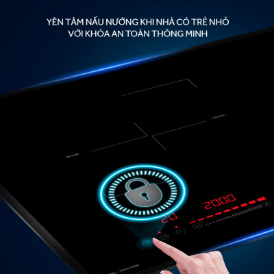 Miễn phí giao lắp toàn quốc - Bếp Âm Từ Đôi Premium Nagakawa NAG1202M (73 cm) - Made in Malaysia - Bảo hành 5 năm - Hàng Chính Hãng